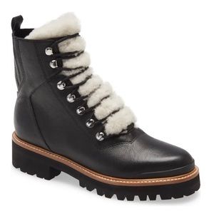 Marc Fisher Izzie Genuine Shearling Lace-Up Boot